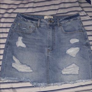 Forever 21 Ripped Jean Skirt